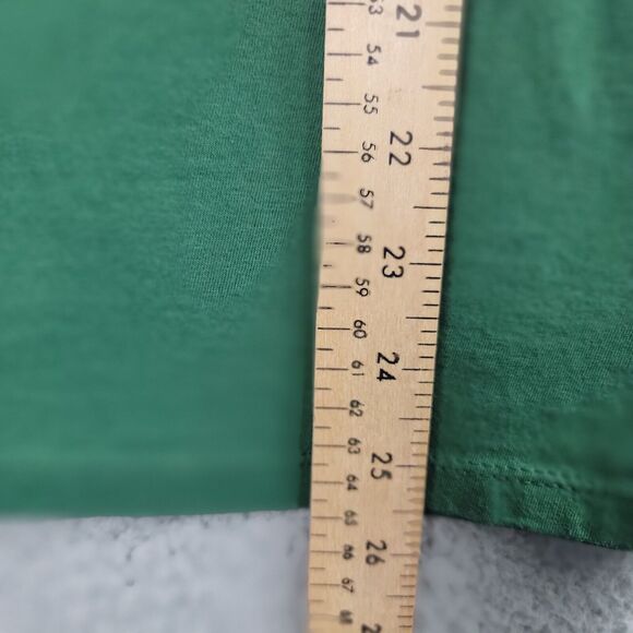 T-shirt Tee Womens M Green Cotton VNeck Irish Shamrock St Patricks Graphic Print - Picture 7 of 7